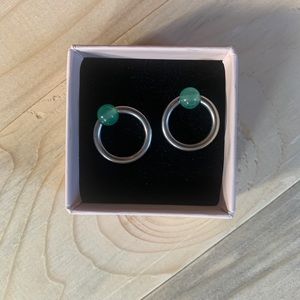 8gauge hooped earrings